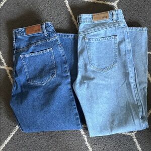 TWO PAIRS Nasty Gal Denim Jeans in Blue Wash